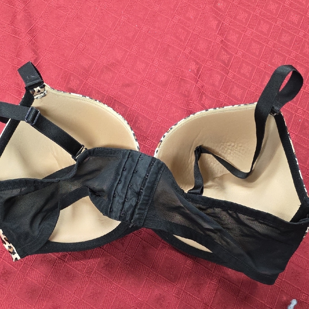 Cacique Leopard Print Bra with Black Accents - Picture 2 of 3